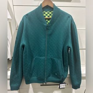 Louis Vuitton Reversible Damier Track Top Mallard Blue NWT XL